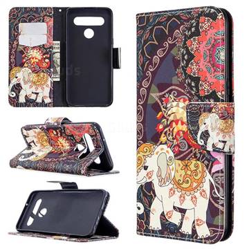 Totem Flower Elephant Leather Wallet Case for LG K61