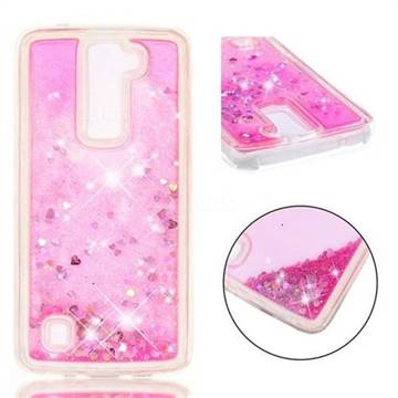 Dynamic Liquid Glitter Quicksand Sequins TPU Phone Case for LG K7 - Rose
