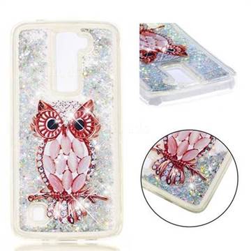 Seashell Owl Dynamic Liquid Glitter Quicksand Soft TPU Case for LG K7
