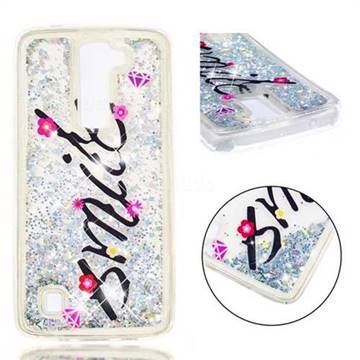 Smile Flower Dynamic Liquid Glitter Quicksand Soft TPU Case for LG K7