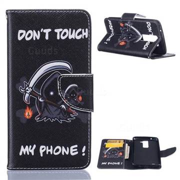 Grim Reaper Leather Wallet Case for LG K7 X210 X210DS MS330 LS675