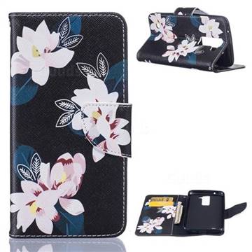 Black Lily Leather Wallet Case for LG K7 X210 X210DS MS330 LS675