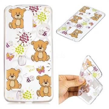 Butterfly Bear Super Clear Soft TPU Back Cover for LG K8 2017 M200N EU Version (5.0 inch)