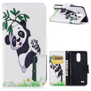Bamboo Panda Leather Wallet Case for LG K8 2017 M200N EU Version (5.0 inch)