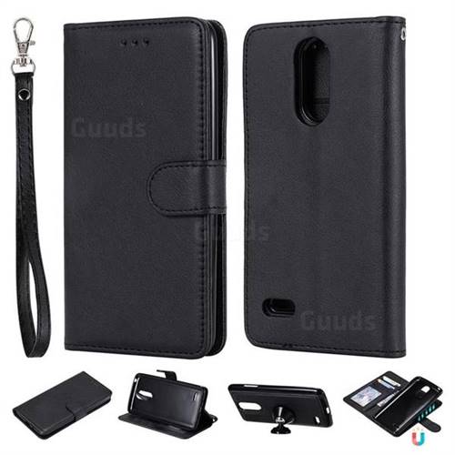 Retro Greek Detachable Magnetic PU Leather Wallet Phone Case for LG K8 2017 M200N EU Version (5.0 inch) - Black
