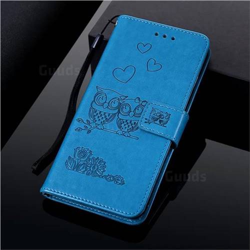 Embossing Owl Couple Flower Leather Wallet Case For Lg K8 2017 M200n Eu