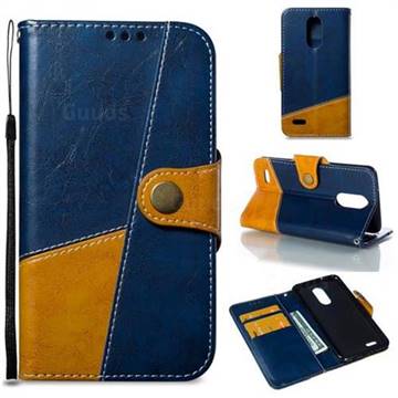 Retro Magnetic Stitching Wallet Flip Cover for LG K8 2017 US215 American version LV3 MS210 - Blue