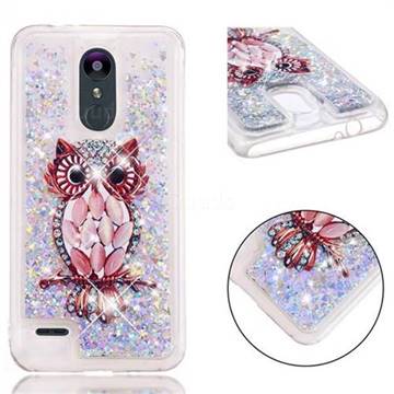 Seashell Owl Dynamic Liquid Glitter Quicksand Soft TPU Case for LG K8 (2018) / LG K9