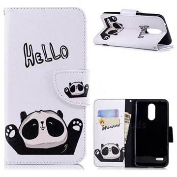 Hello Panda Leather Wallet Case for LG K8 (2018) / LG K9