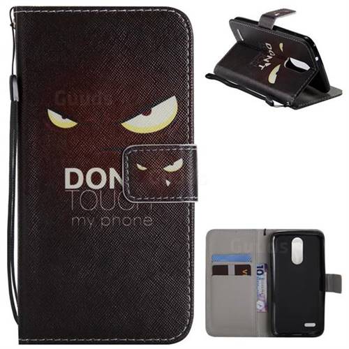 Angry Eyes PU Leather Wallet Case for LG K8 (2018) / LG K9