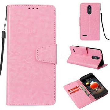 Retro Phantom Smooth PU Leather Wallet Holster Case for LG K8 (2018) - Pink