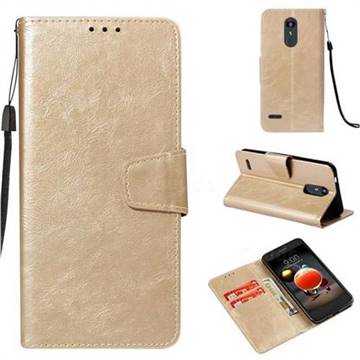 Retro Phantom Smooth PU Leather Wallet Holster Case for LG K8 (2018) - Champagne