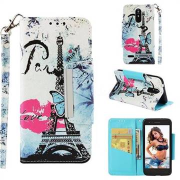 Lip Tower Big Metal Buckle PU Leather Wallet Phone Case for LG K8 (2018)