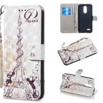 Tower Couple 3D Painted Leather Wallet Phone Case for LG K8 (2018)
