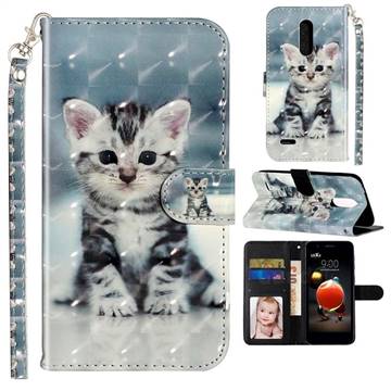 Kitten Cat 3D Leather Phone Holster Wallet Case for LG K8 (2018)