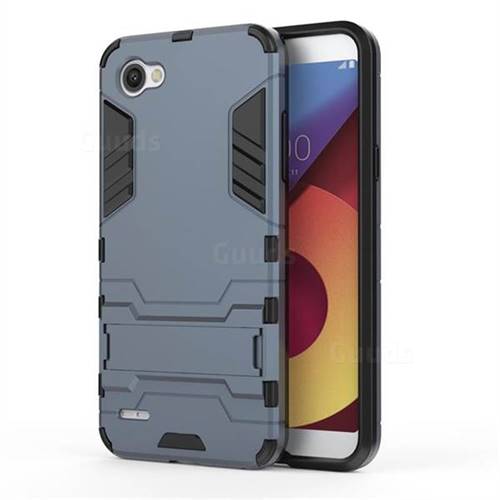Armor Premium Tactical Grip Kickstand Shockproof Dual Layer Rugged Hard Cover for LG Q6 (LG G6 Mini) - Navy