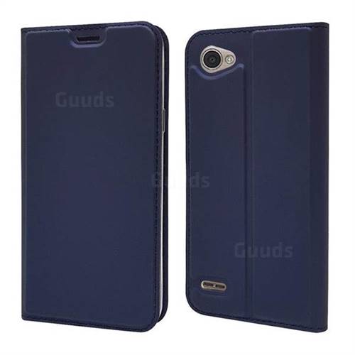 Ultra Slim Card Magnetic Automatic Suction Leather Wallet Case for LG Q6 (LG G6 Mini) - Royal Blue