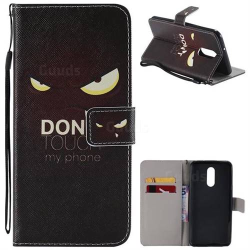 Angry Eyes PU Leather Wallet Case for LG Q8(2018, 6.2 inch)