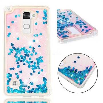 Dynamic Liquid Glitter Quicksand Sequins TPU Phone Case for LG Stylo 2 LS775 Criket - Blue