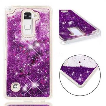 Dynamic Liquid Glitter Quicksand Sequins TPU Phone Case for LG Stylo 2 LS775 Criket - Purple