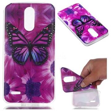 Violet Butterfly Soft TPU Back Cover for LG Stylus 3 Stylo3 K10 Pro LS777 M400DK