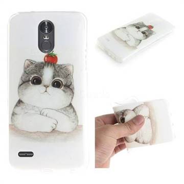 Cute Tomato Cat IMD Soft TPU Cell Phone Back Cover for LG Stylus 3 Stylo3 K10 Pro LS777 M400DK