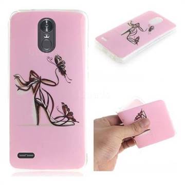 Butterfly High Heels IMD Soft TPU Cell Phone Back Cover for LG Stylus 3 Stylo3 K10 Pro LS777 M400DK