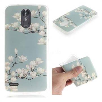Magnolia Flower IMD Soft TPU Cell Phone Back Cover for LG Stylus 3 Stylo3 K10 Pro LS777 M400DK