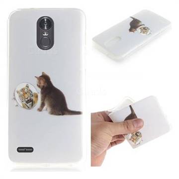 Cat and Tiger IMD Soft TPU Cell Phone Back Cover for LG Stylus 3 Stylo3 K10 Pro LS777 M400DK
