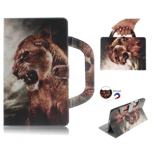 Majestic Lion Handbag Tablet Leather Wallet Flip Cover for Lenovo Tab3 8 Plus