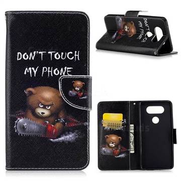 Chainsaw Bear Leather Wallet Case for LG V20