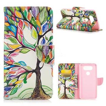 The Tree of Life Leather Wallet Case for LG V20