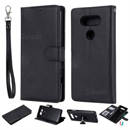 Retro Greek Detachable Magnetic PU Leather Wallet Phone Case for LG V20 - Black