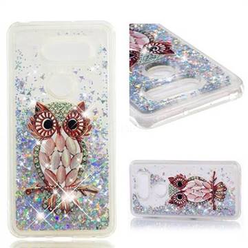 Seashell Owl Dynamic Liquid Glitter Quicksand Soft TPU Case for LG V30