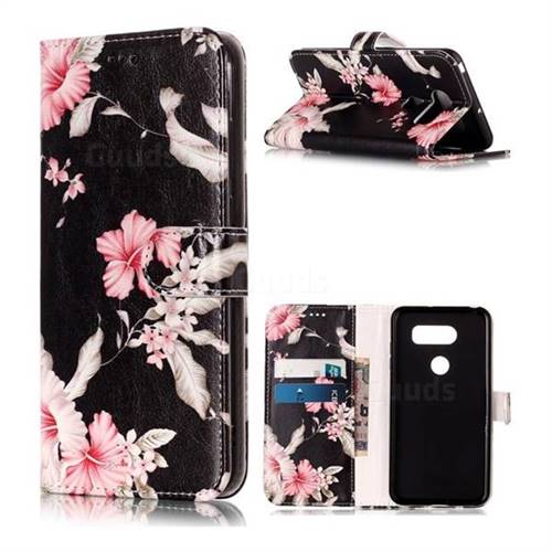 Azalea Flower PU Leather Wallet Case for LG V30