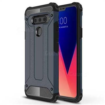King Kong Armor Premium Shockproof Dual Layer Rugged Hard Cover for LG V40 ThinQ - Navy