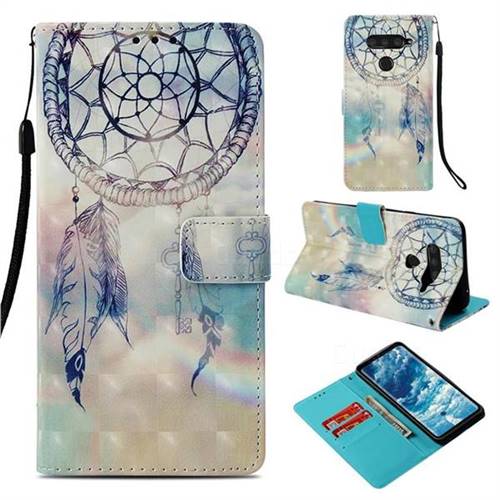Fantasy Campanula 3D Painted Leather Wallet Case for LG V40 ThinQ
