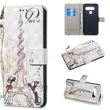 Tower Couple 3D Painted Leather Wallet Phone Case for LG V40 ThinQ