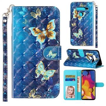 Rankine Butterfly 3D Leather Phone Holster Wallet Case for LG V40 ThinQ