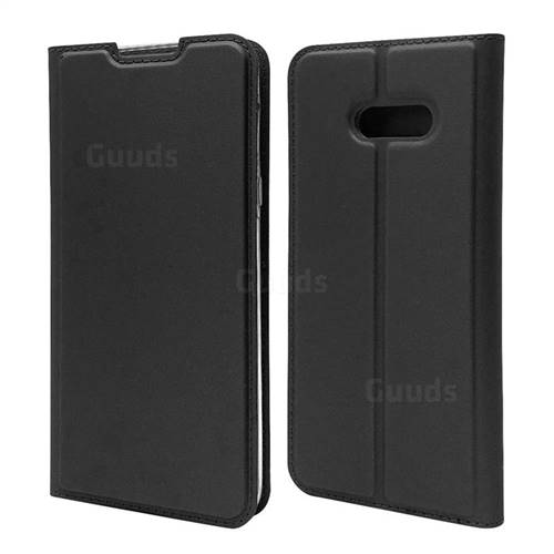 Ultra Slim Card Magnetic Automatic Suction Leather Wallet Case for LG V50s ThinQ 5G - Star Grey