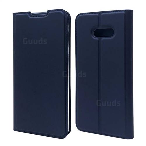 Ultra Slim Card Magnetic Automatic Suction Leather Wallet Case for LG V50s ThinQ 5G - Royal Blue