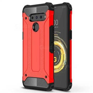 King Kong Armor Premium Shockproof Dual Layer Rugged Hard Cover for LG V50 ThinQ 5G - Big Red