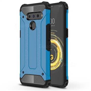 King Kong Armor Premium Shockproof Dual Layer Rugged Hard Cover for LG V50 ThinQ 5G - Sky Blue