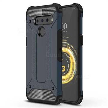 King Kong Armor Premium Shockproof Dual Layer Rugged Hard Cover for LG V50 ThinQ 5G - Navy