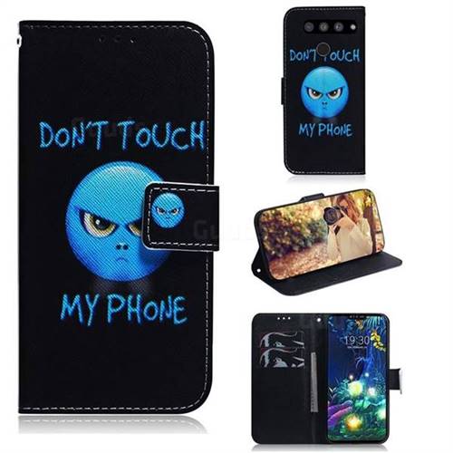Not Touch My Phone PU Leather Wallet Case for LG V50 ThinQ 5G