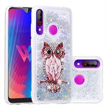 Seashell Owl Dynamic Liquid Glitter Quicksand Soft TPU Case for LG W30
