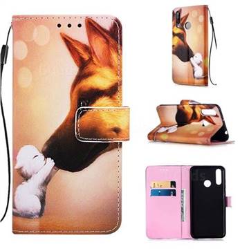 Hound Kiss Matte Leather Wallet Phone Case for LG W30