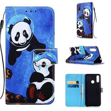 Undersea Panda Matte Leather Wallet Phone Case for LG W30