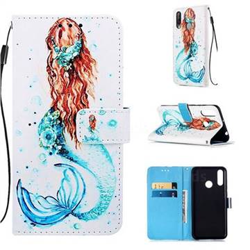 Mermaid Matte Leather Wallet Phone Case for LG W30