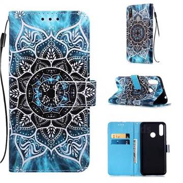 Underwater Mandala Matte Leather Wallet Phone Case for LG W30